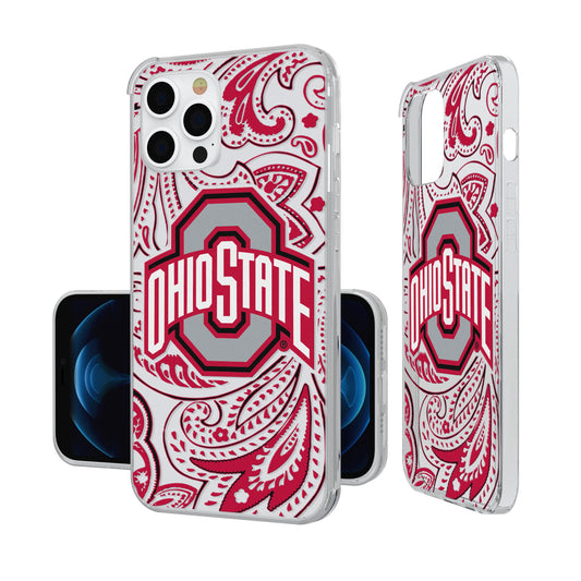 Ohio State Buckeyes iPhone Paisley Design Clear Case