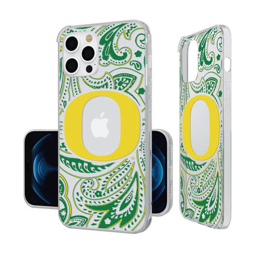 Oregon Ducks iPhone Paisley Design Clear Case