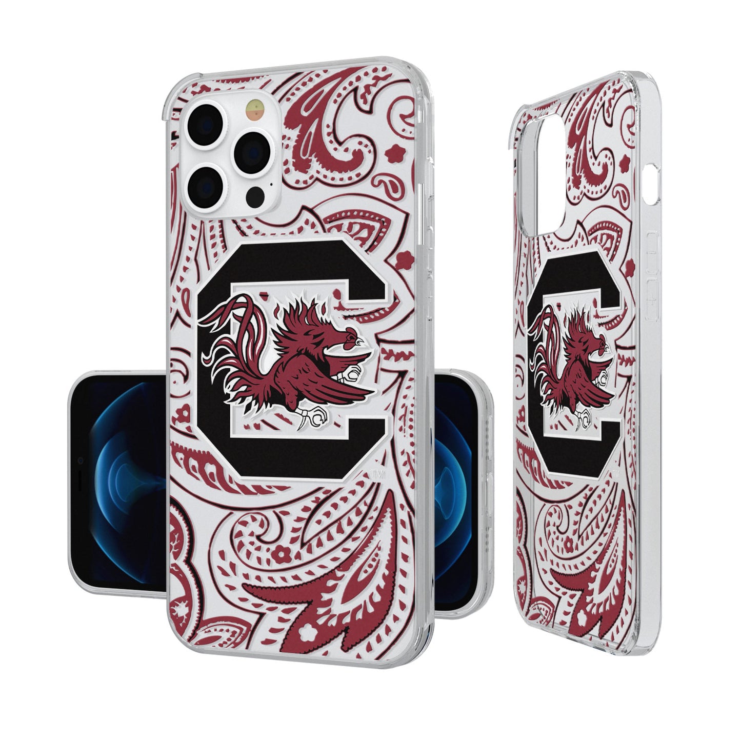 South Carolina Gamecocks iPhone Paisley Design Clear Case