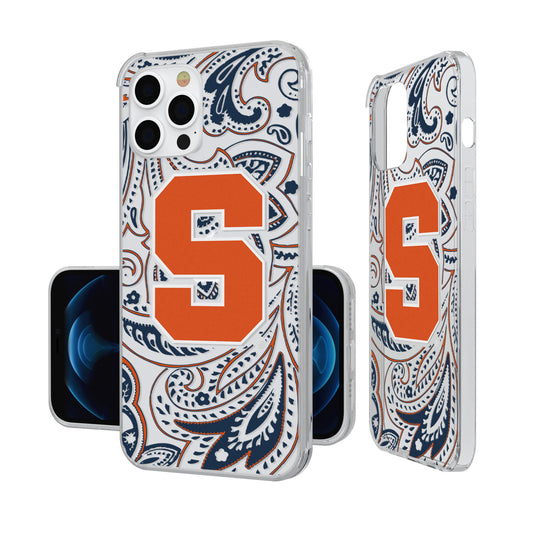 Syracuse Orange iPhone Paisley Design Clear Case