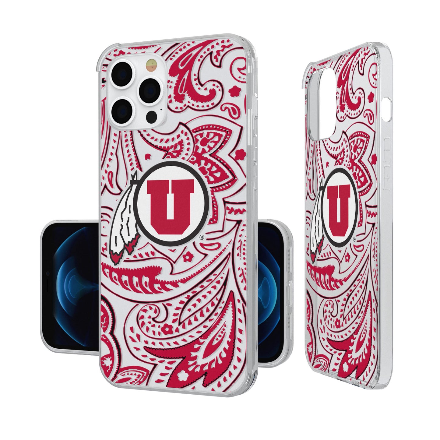 Utah Utes iPhone Paisley Design Clear Case