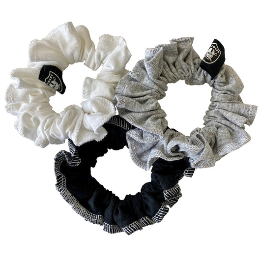 Refried Apparel Las Vegas Raiders Sustainable Upcycled 3-Pack Scrunchie Set