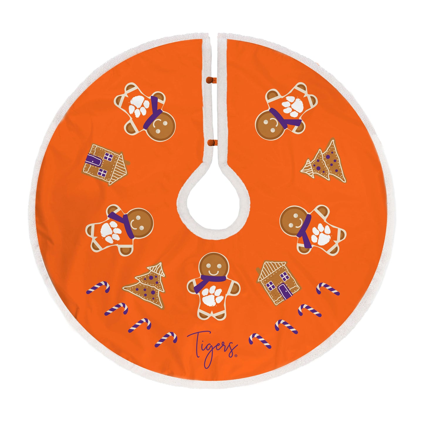 Clemson Tigers Gingerbread Tree Skirt