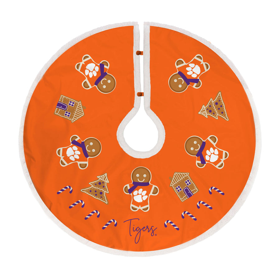Clemson Tigers Gingerbread Tree Skirt