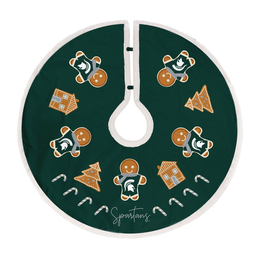 Michigan State Spartans Gingerbread Tree Skirt