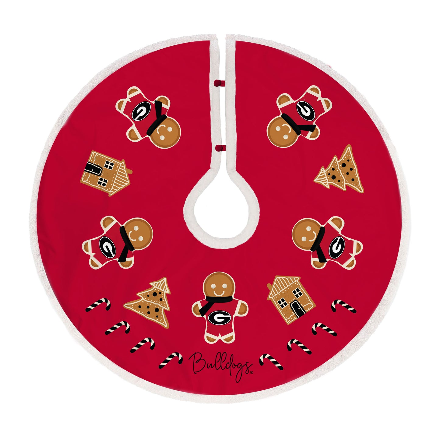 Georgia Bulldogs Gingerbread Tree Skirt