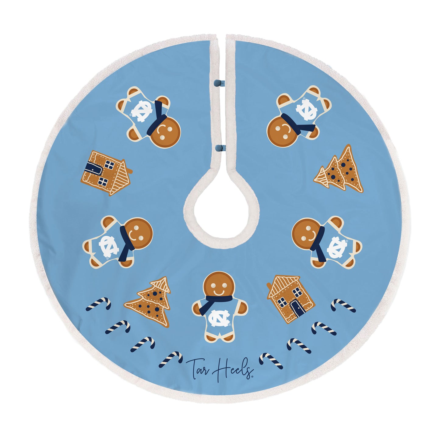 North Carolina Tar Heels Gingerbread Tree Skirt