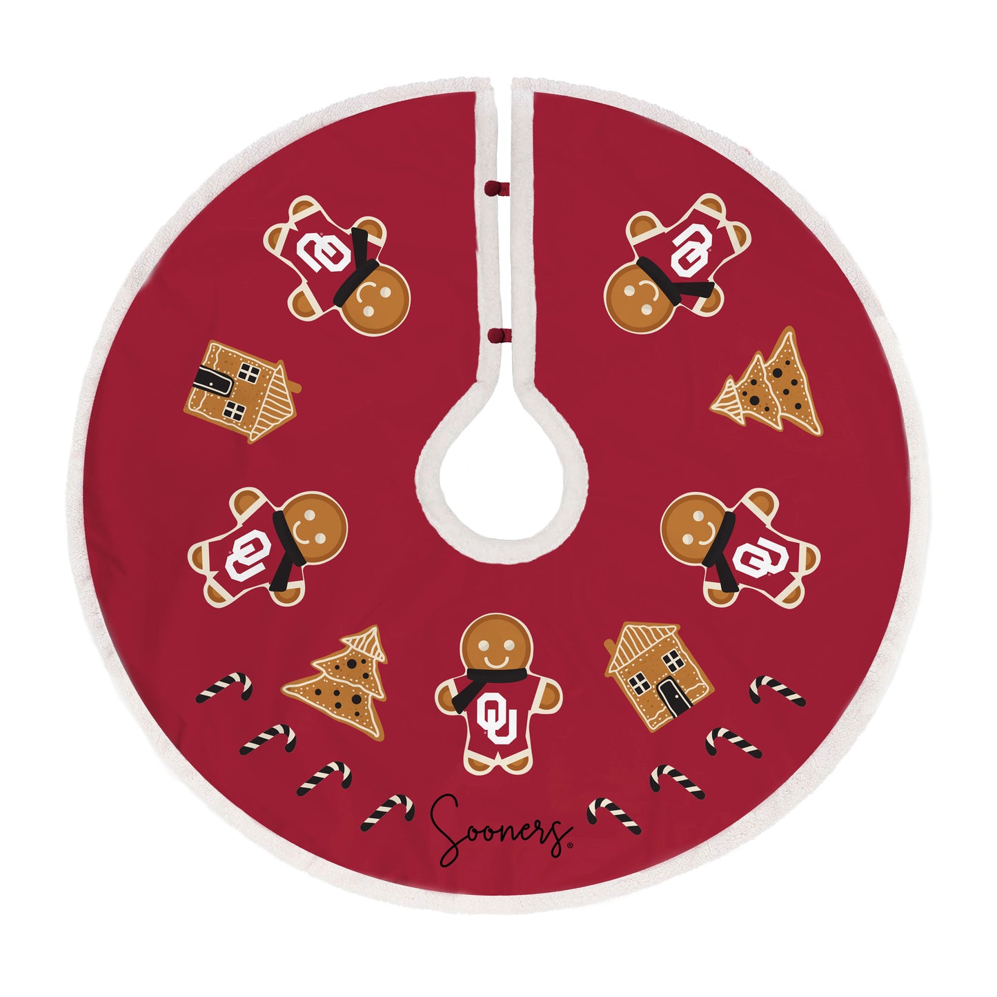 Oklahoma Sooners Gingerbread Tree Skirt