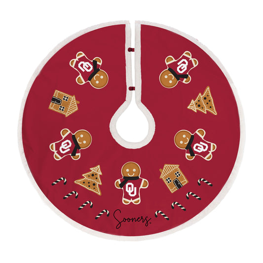 Oklahoma Sooners Gingerbread Tree Skirt