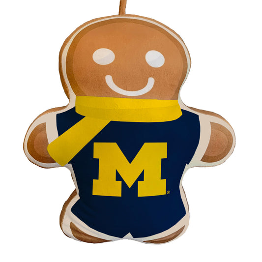 Michigan Wolverines Gingerbread Holiday Plushlete