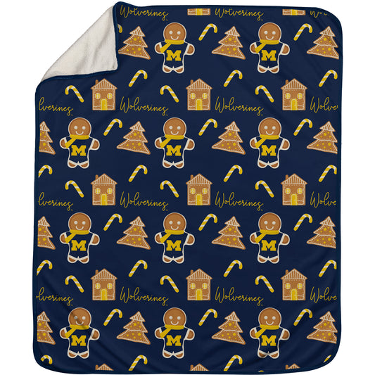 Michigan Wolverines 60" x 70" Gingerbread Throw Blanket