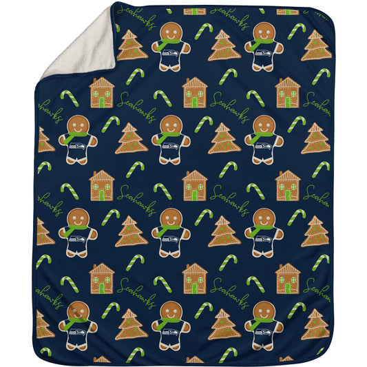 Seattle Seahawks 60" x 70" Gingerbread Throw Blanket