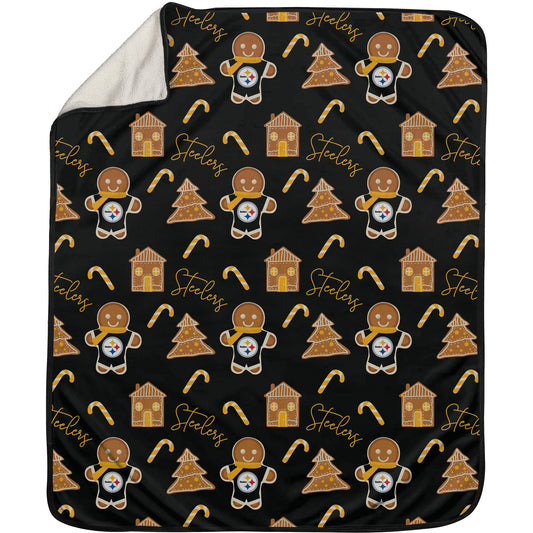 Pittsburgh Steelers 60" x 70" Gingerbread Throw Blanket