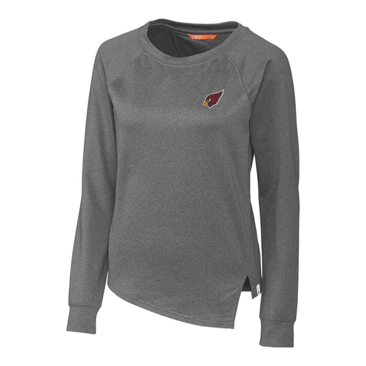 Women's Cutter & Buck Heathered Charcoal Arizona Cardinals Jackson Pullover Sweatshirt