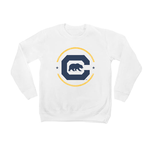 Youth White Cal Bears End Zone Pullover Sweatshirt