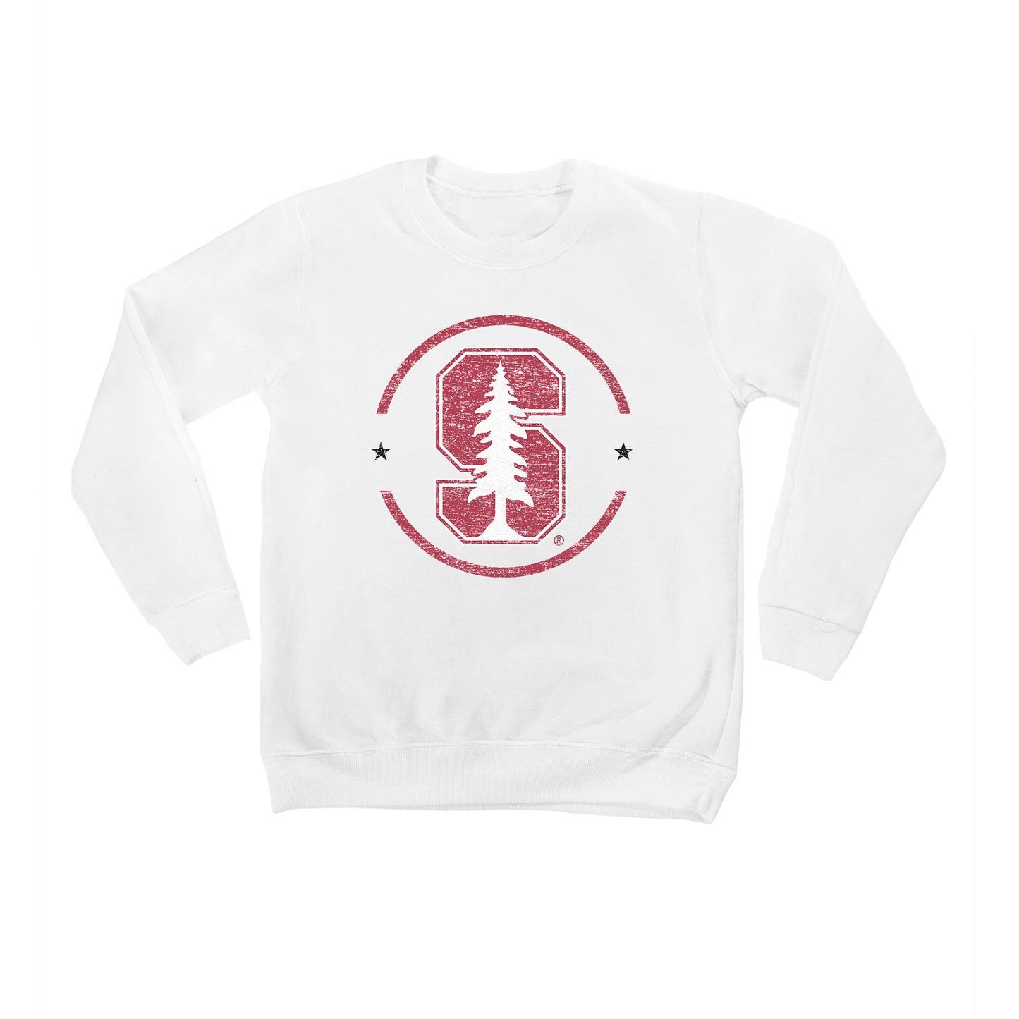 Youth White Stanford Cardinal End Zone Pullover Sweatshirt