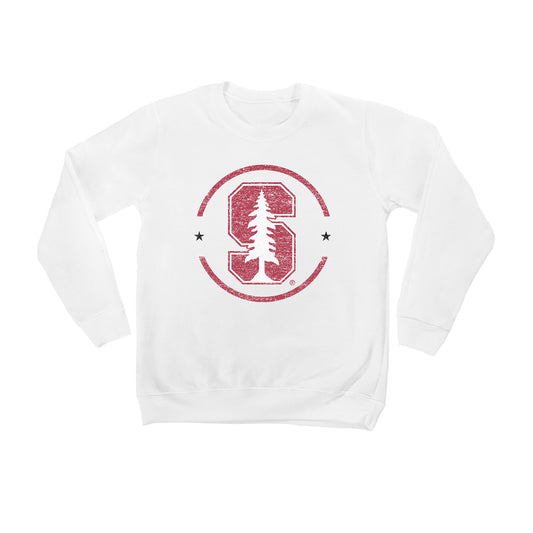 Youth White Stanford Cardinal End Zone Pullover Sweatshirt