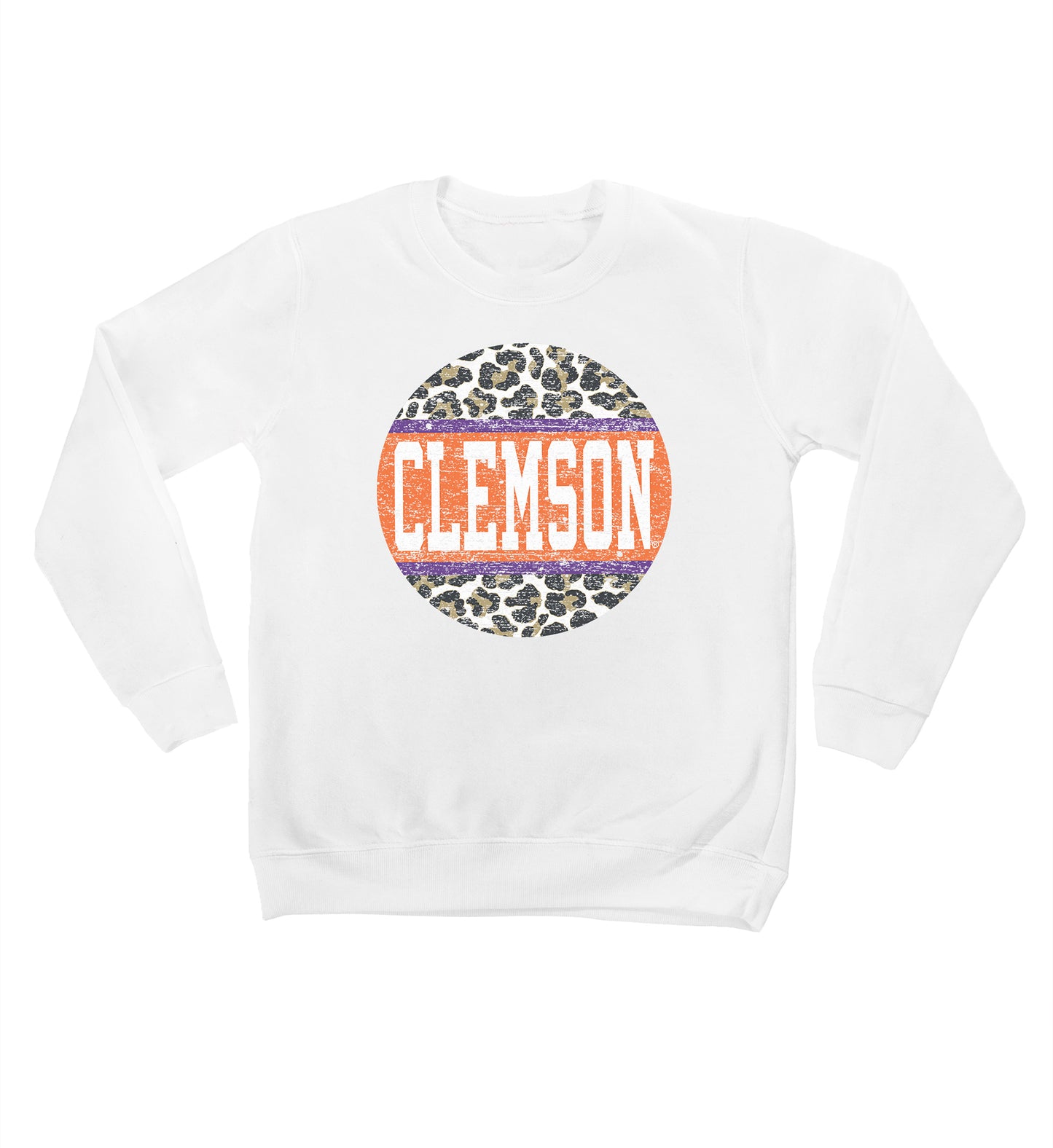 Youth White Clemson Tigers Scoop & Score Pullover Sweatshirt