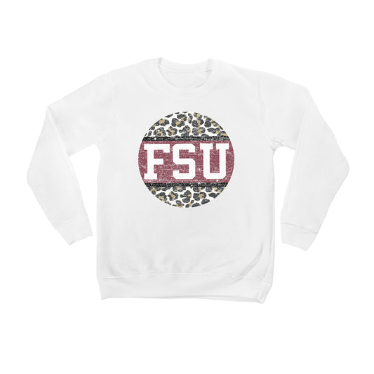 Youth White Florida State Seminoles Scoop & Score Pullover Sweatshirt