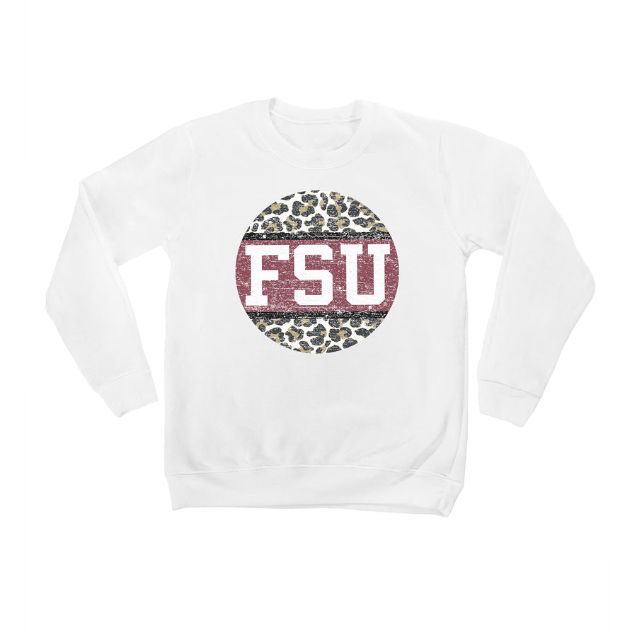 Youth White Florida State Seminoles Scoop & Score Pullover Sweatshirt