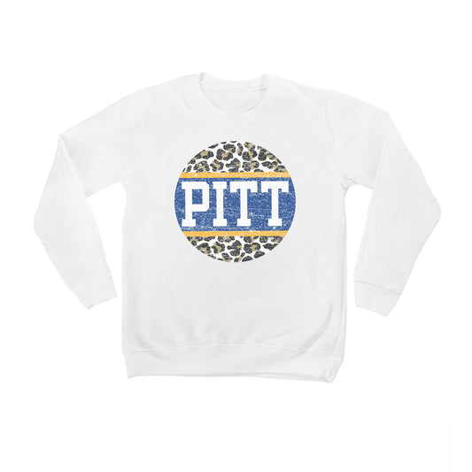 Youth White Pitt Panthers Scoop & Score Pullover Sweatshirt