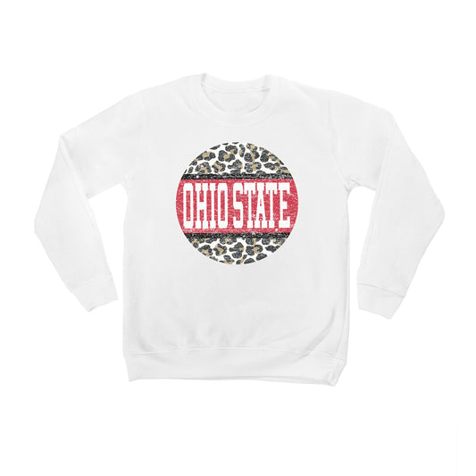 Youth White Ohio State Buckeyes Scoop & Score Pullover Sweatshirt