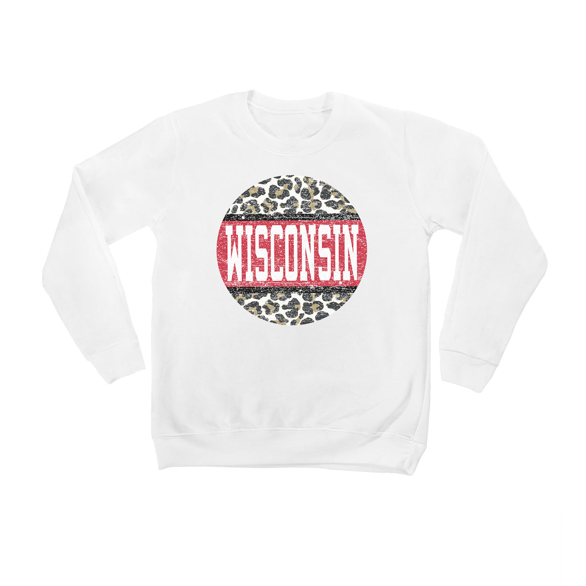 Youth White Wisconsin Badgers Scoop & Score Pullover Sweatshirt