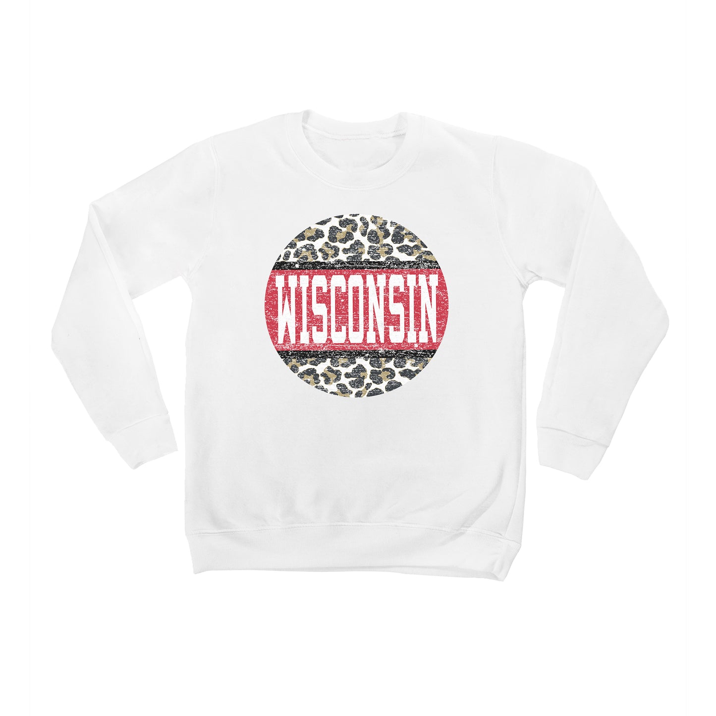 Youth White Wisconsin Badgers Scoop & Score Pullover Sweatshirt