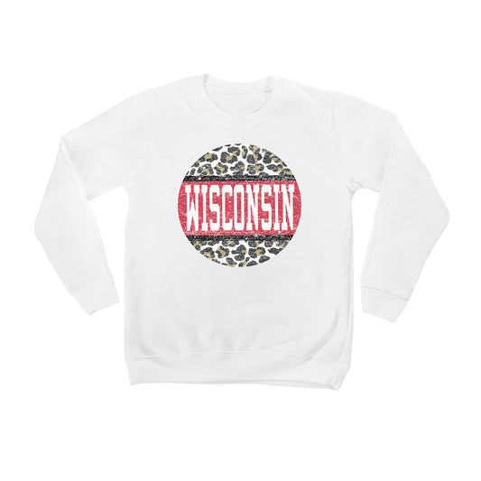 Youth White Wisconsin Badgers Scoop & Score Pullover Sweatshirt