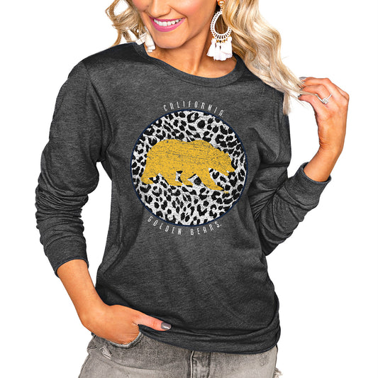 Women's Charcoal Cal Bears Call the Shots Oversized Long Sleeve T-Shirt