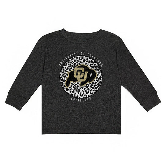 Girls Toddler Charcoal Colorado Buffaloes Call the Shots Long Sleeve T-Shirt