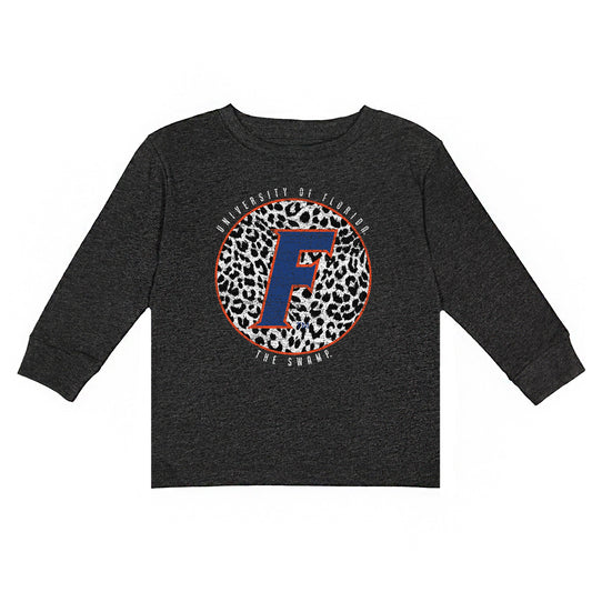 Girls Toddler Charcoal Florida Gators Call the Shots Long Sleeve T-Shirt