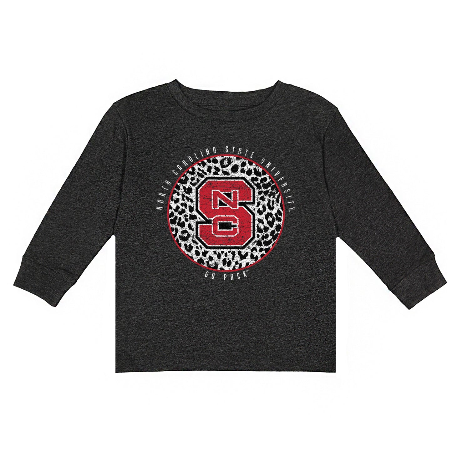 Girls Toddler Charcoal NC State Wolfpack Call the Shots Long Sleeve T-Shirt