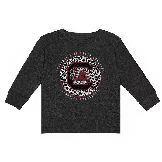 Girls Toddler Charcoal South Carolina Gamecocks Call the Shots Long Sleeve T-Shirt