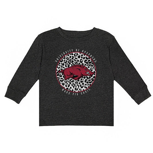 Youth Charcoal Arkansas Razorbacks Call the Shots Long Sleeve T-Shirt