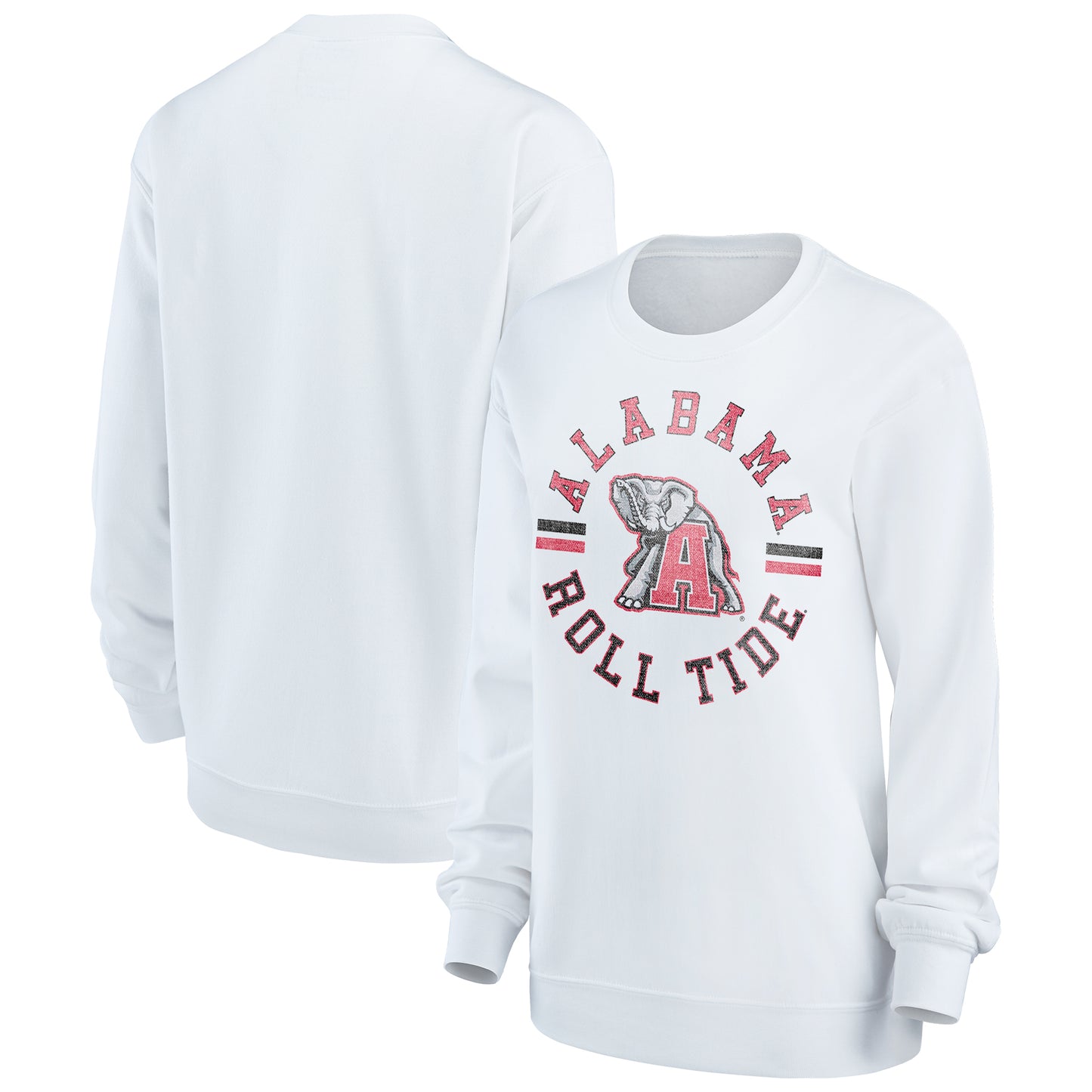 Women's White Alabama Crimson Tide Vintage Days Perfect Pullover Sweatshirt