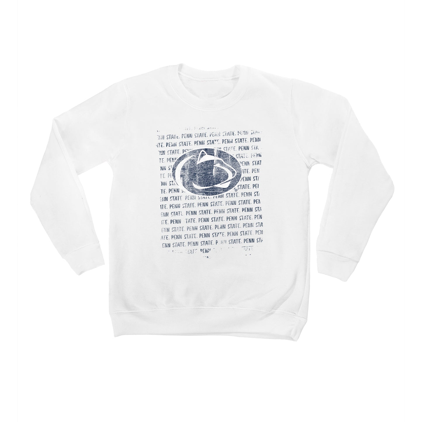 Youth White Penn State Nittany Lions Bold Type Pullover Sweatshirt