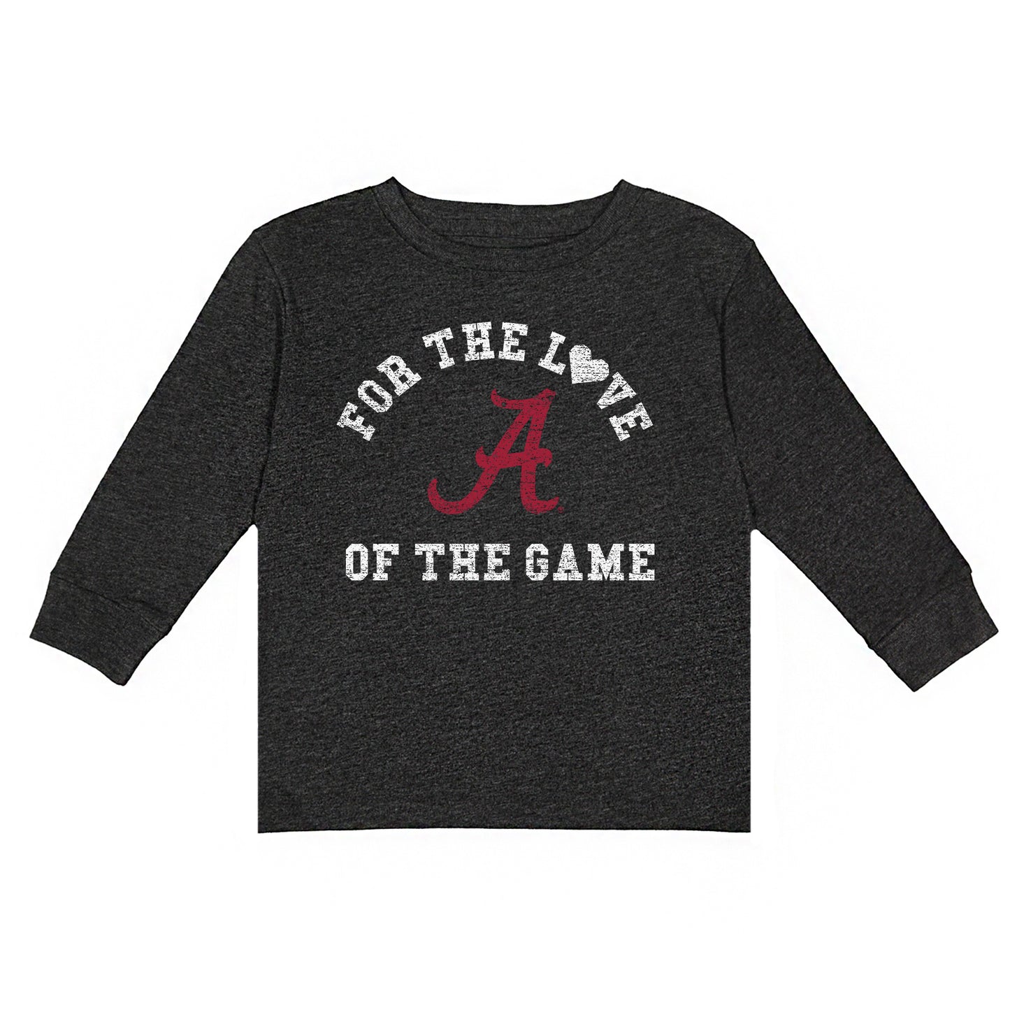 Toddler Charcoal Alabama Crimson Tide For the Love Long Sleeve T-Shirt