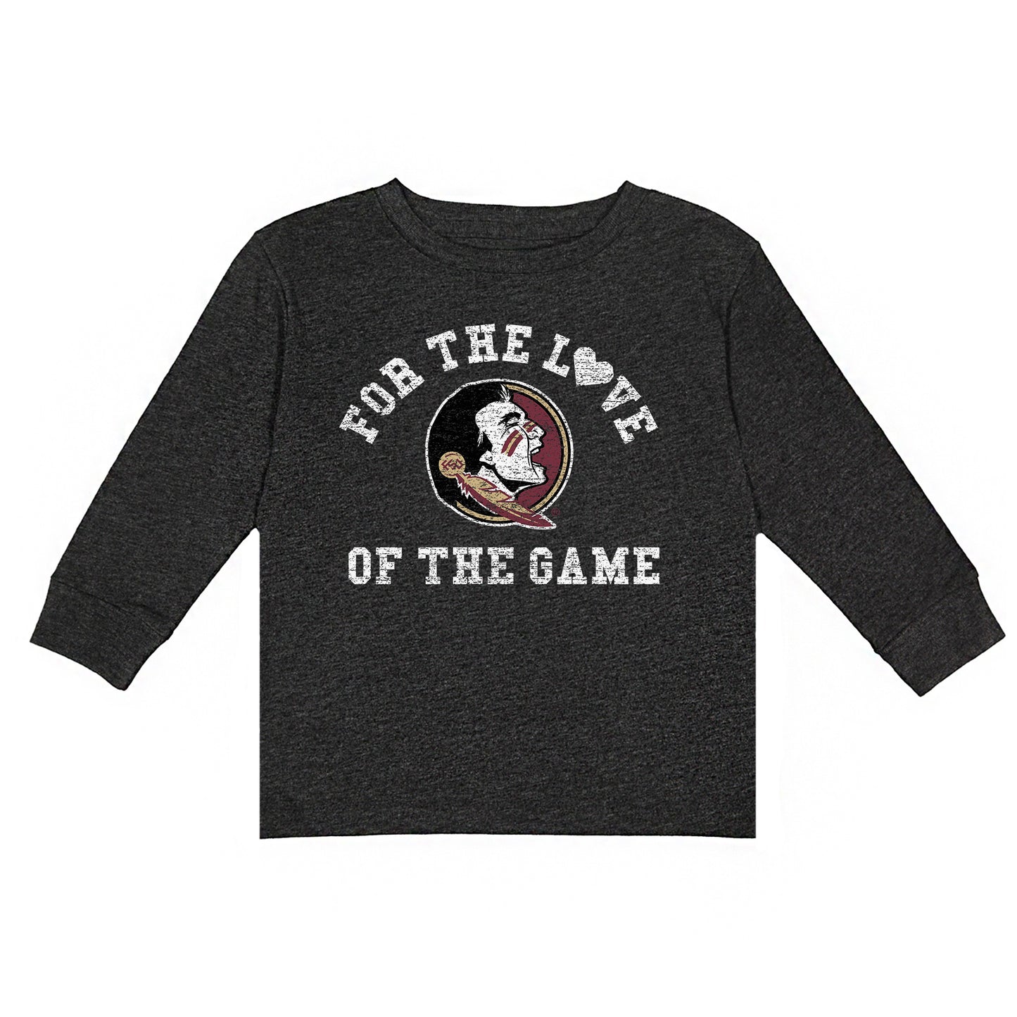 Toddler Charcoal Florida State Seminoles For the Love Long Sleeve T-Shirt