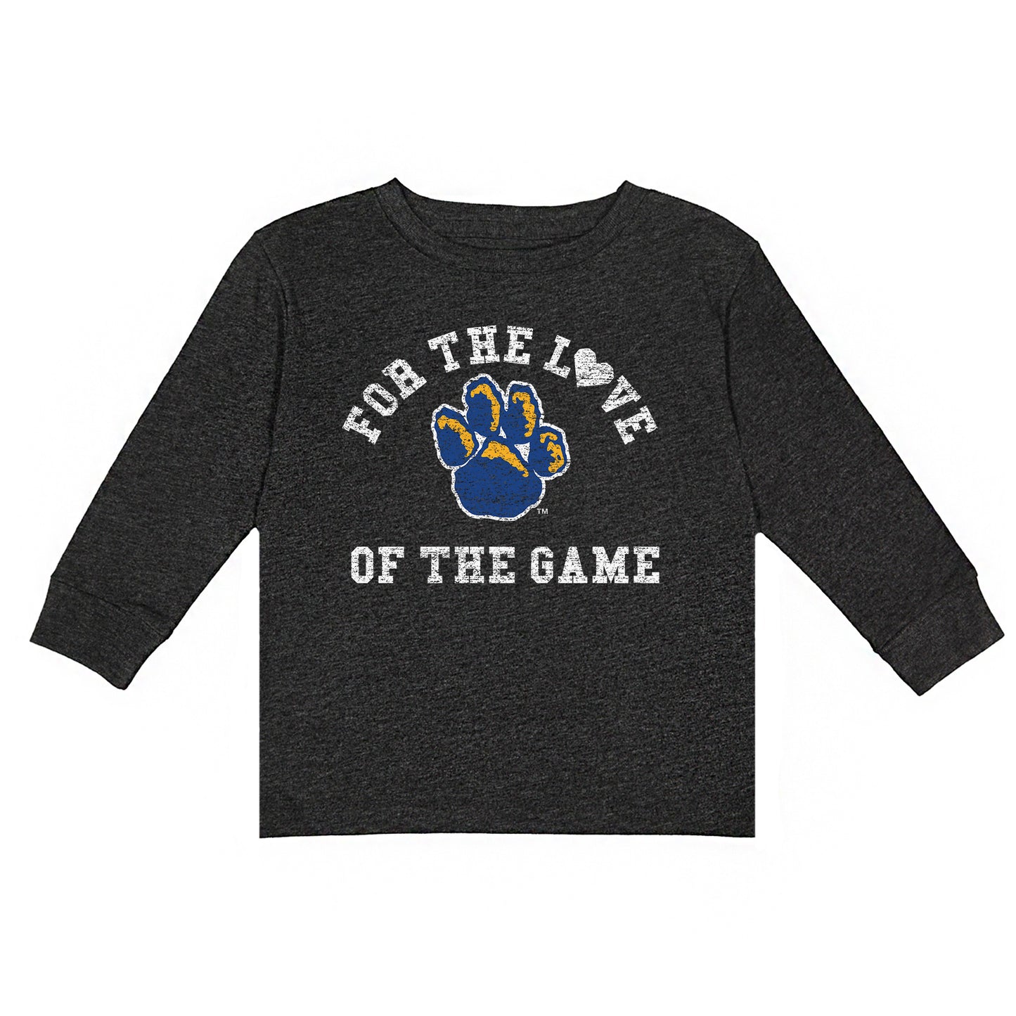 Toddler Charcoal Pitt Panthers For the Love Long Sleeve T-Shirt