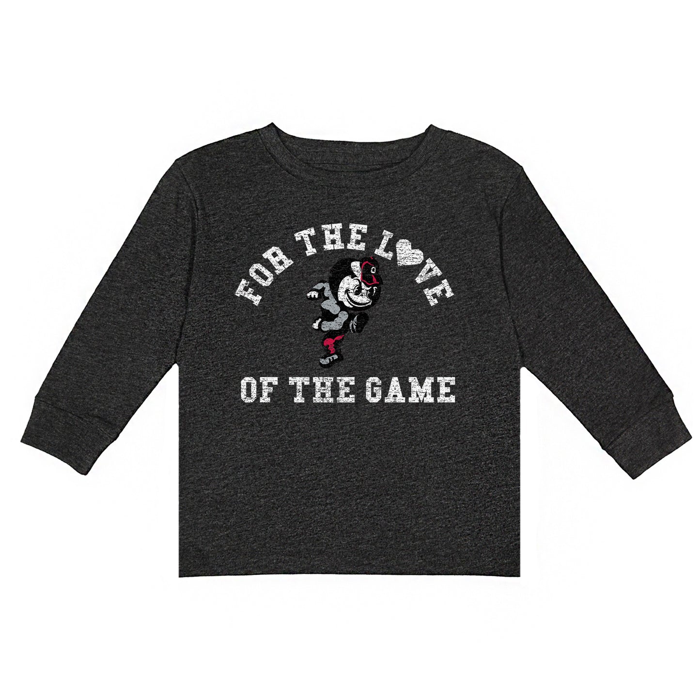 Toddler Charcoal Ohio State Buckeyes For the Love Long Sleeve T-Shirt