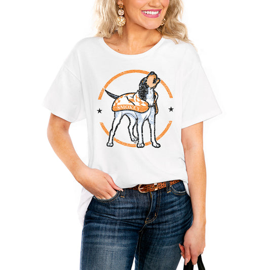 Women's White Tennessee Volunteers End Zone Easy T-Shirt