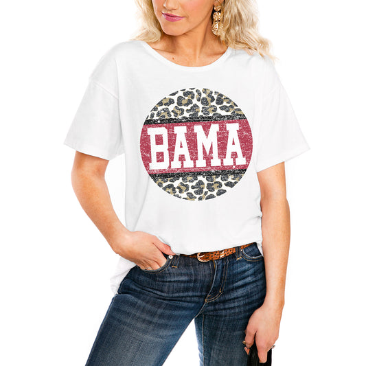 Women's White Alabama Crimson Tide Scoop & Score Easy T-Shirt