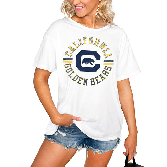 Women's White Cal Bears Vintage Days Easy T-Shirt