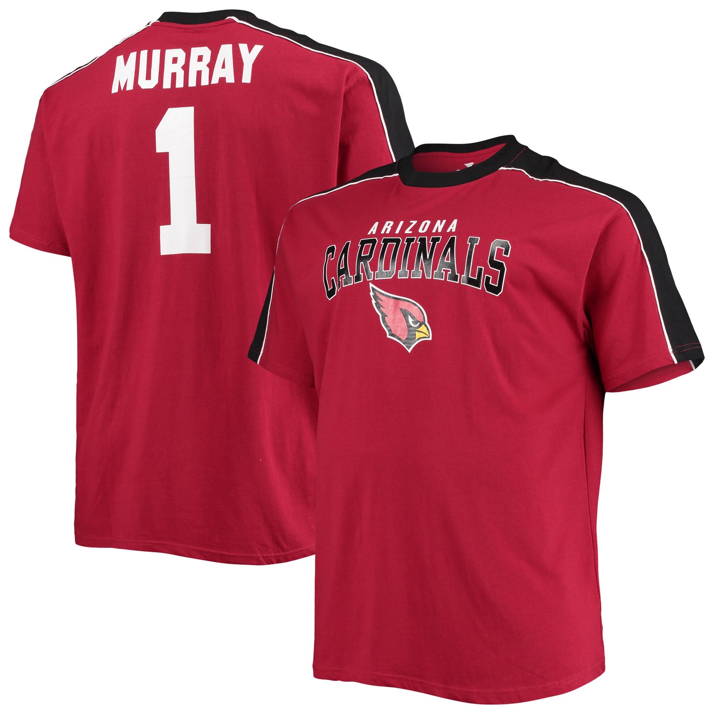 Men's Fanatics Kyler Murray Cardinal Arizona Cardinals Big & Tall Sleeve Panel Player Name & Number T-Shirt