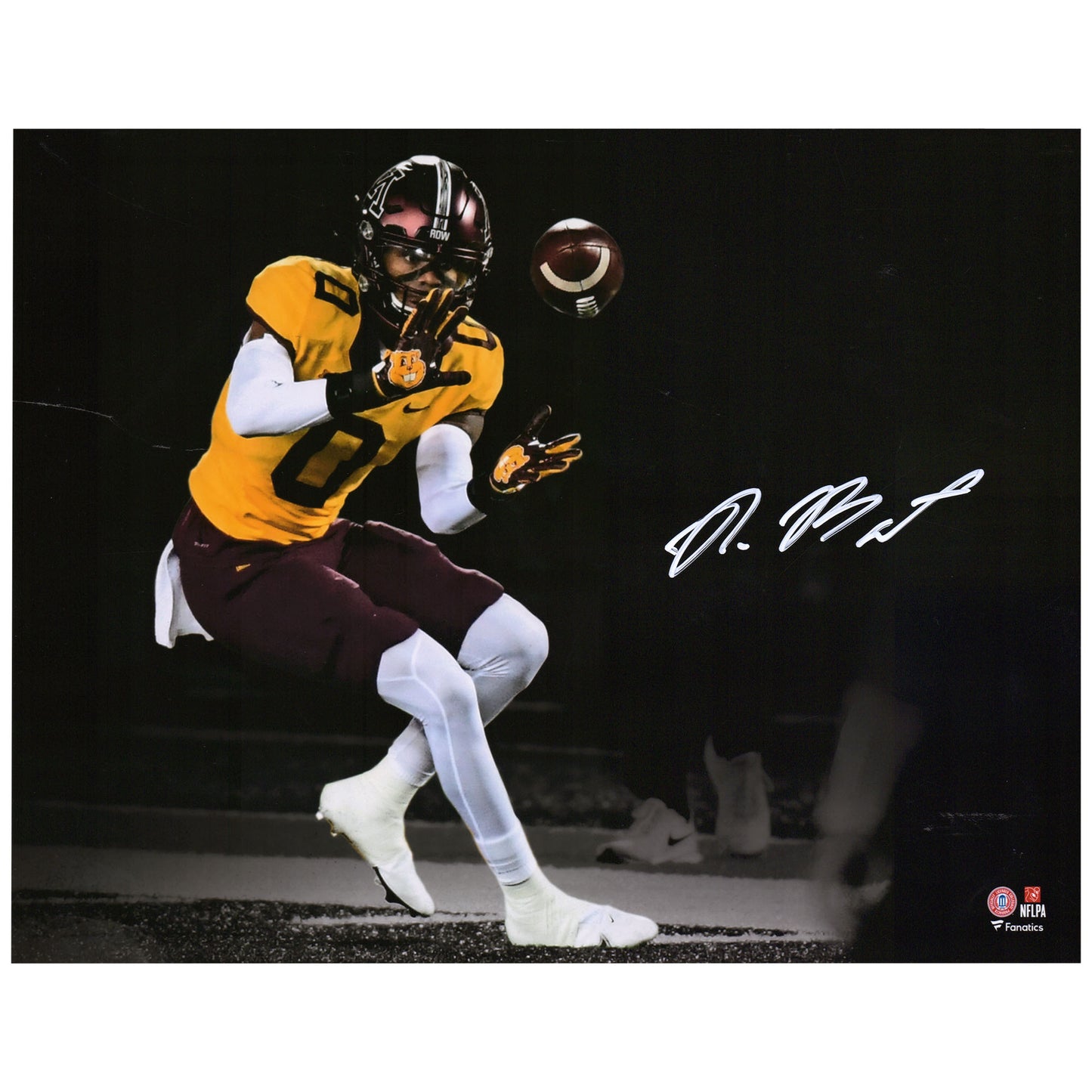 Rashod Bateman Minnesota Golden Gophers Autographed 11" x 14" Spotlight Photograph