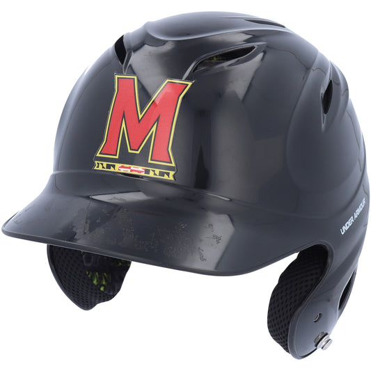 Maryland Terrapins Team-Issued Black Under Armour Batting Helmet from the Baseball Program - Size 6 3/4