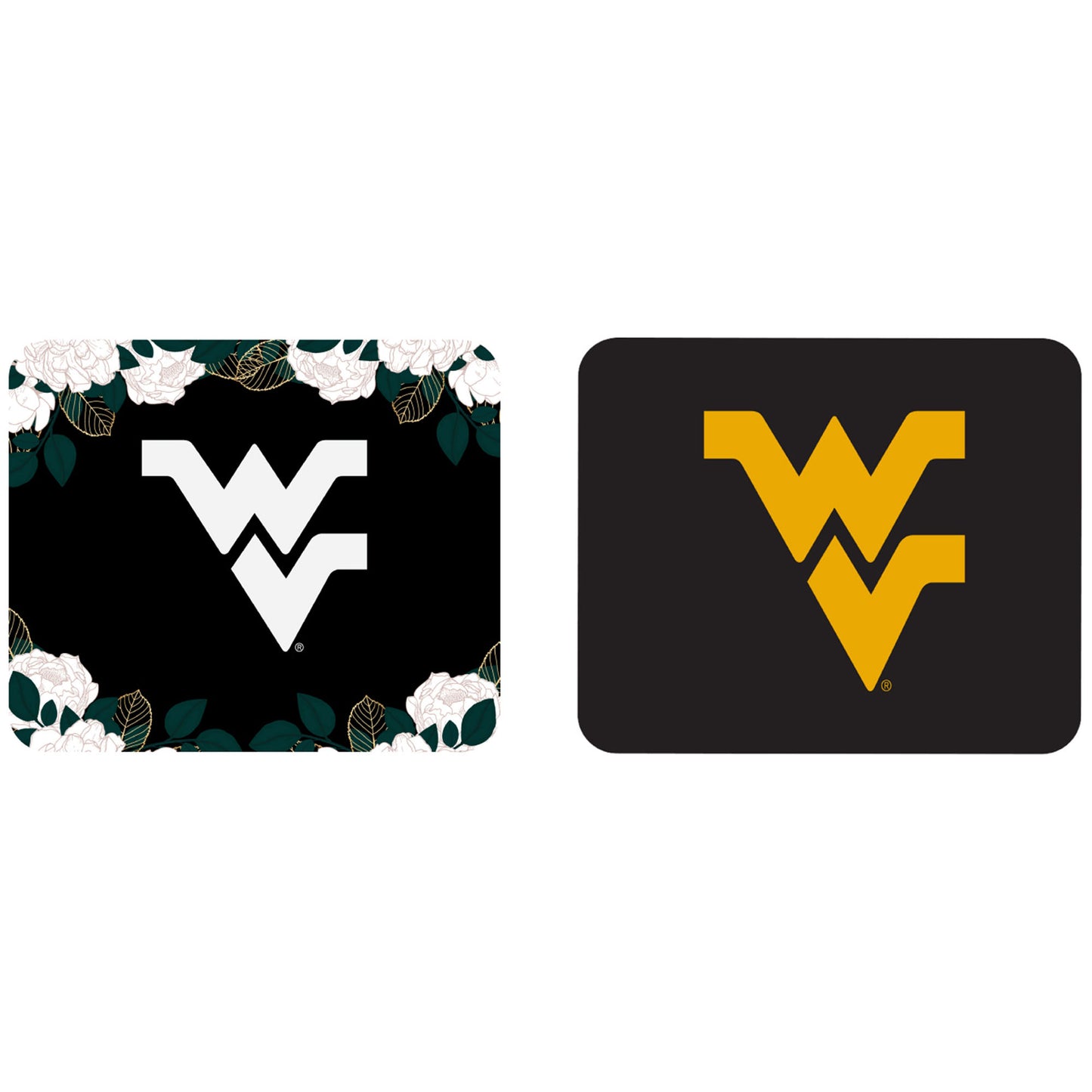 West Virginia Mountaineers Floral Mousepad 2-Pack