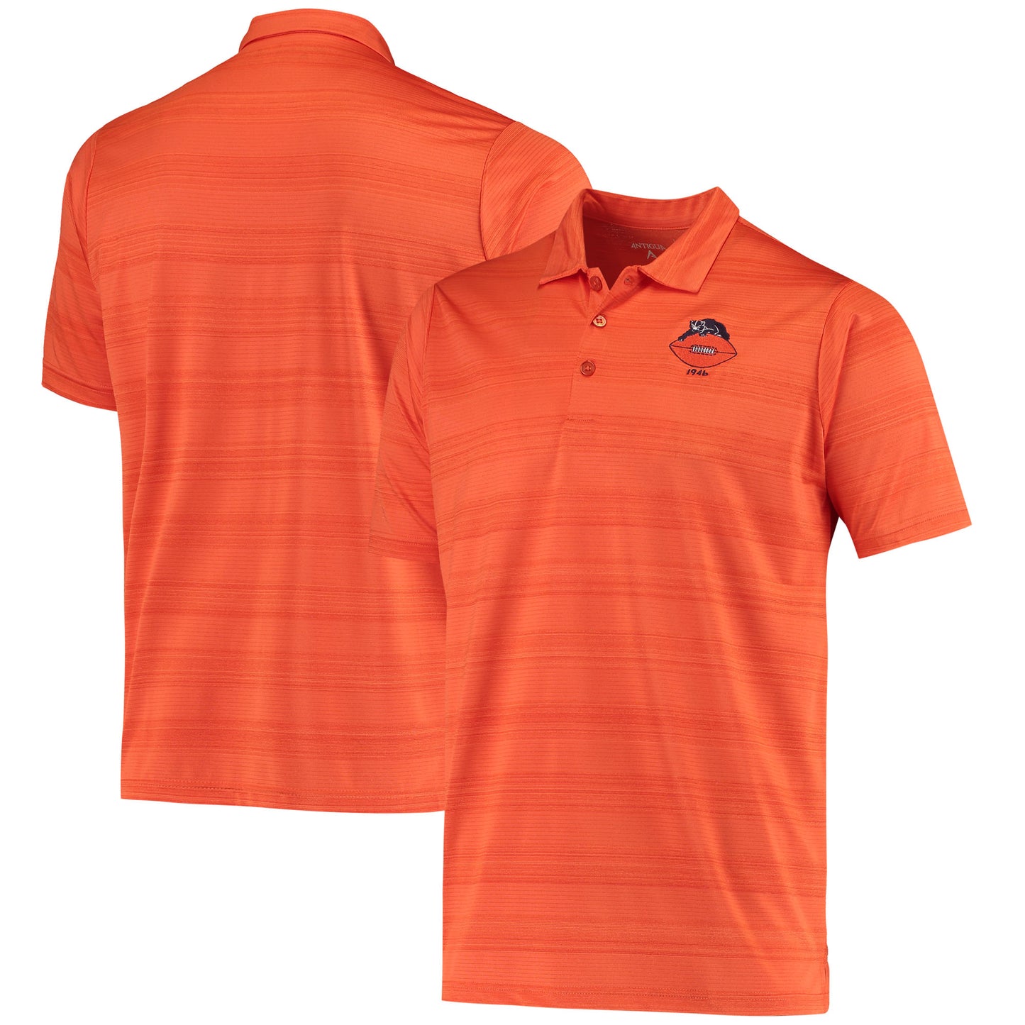 Men's Antigua Orange Chicago Bears Throwback Compass Polo