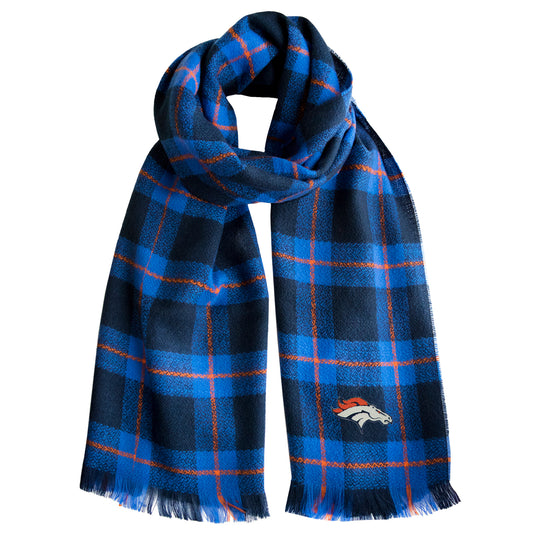 Women's Little Earth Denver Broncos Plaid Blanket Scarf